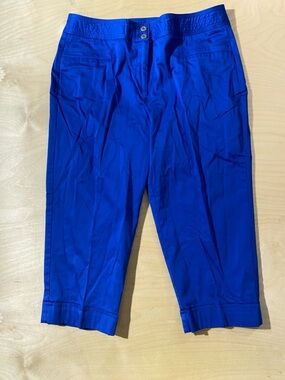 Cato Bright Royal Blue Cropped Pants 14 (QX)